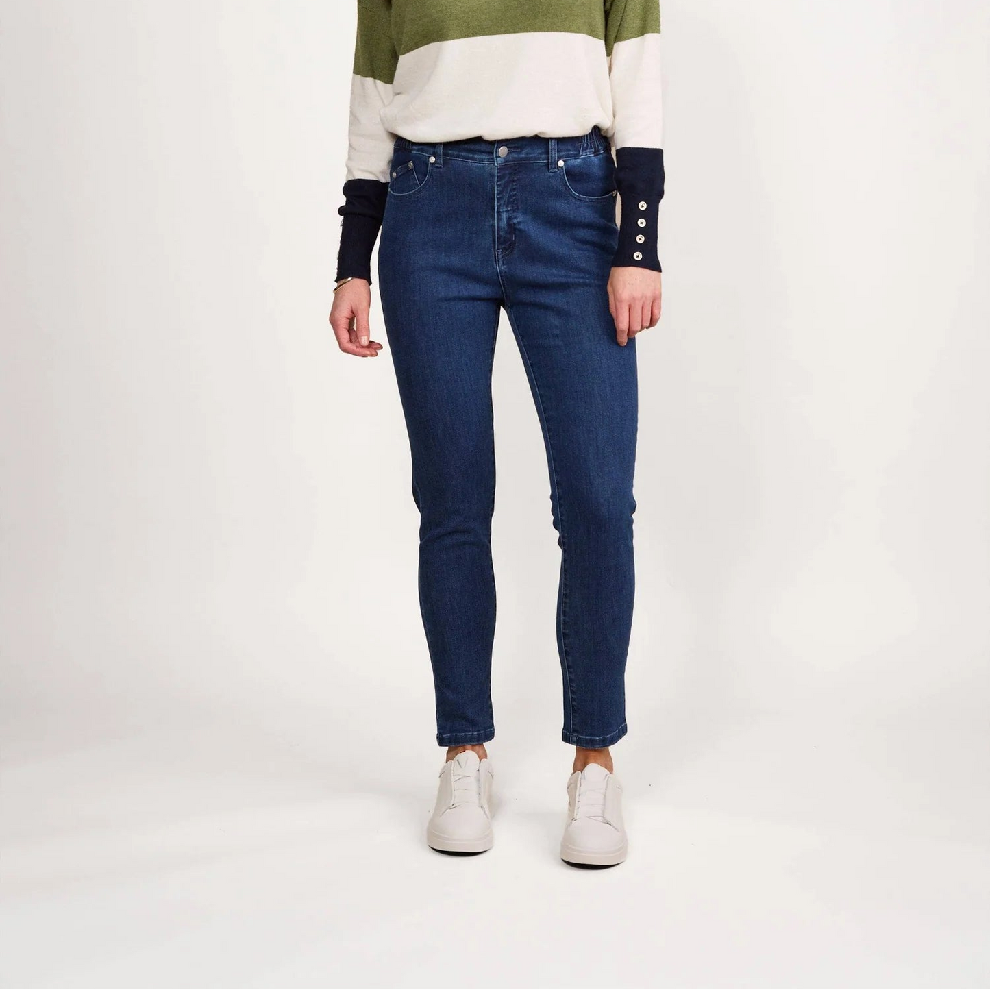 SKINNY Leg Ankle Grazer w Side Waistband 5009