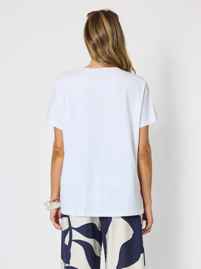 Bay Leaf Navy Print Top C50108
