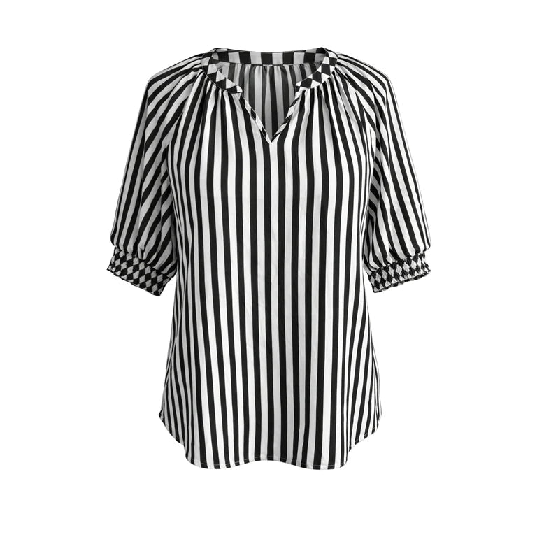 Kalahari Blk/Wht Stripe Tunic T50356