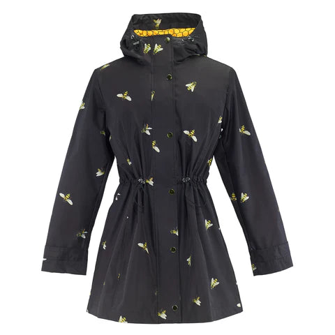 Galleria Black Bees Raincoat