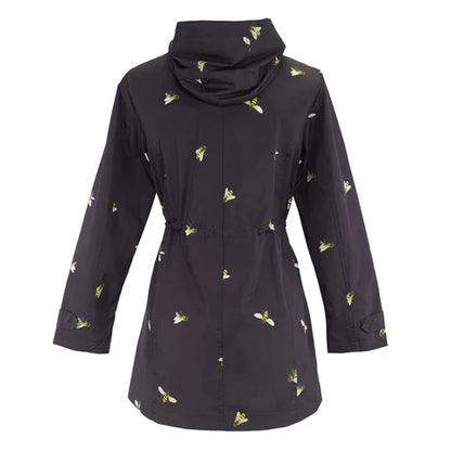 Galleria Black Bees Raincoat