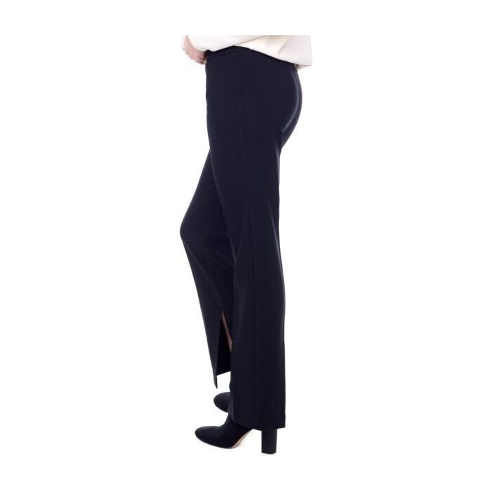 Solid Palermo Side Slit Full Length Pant