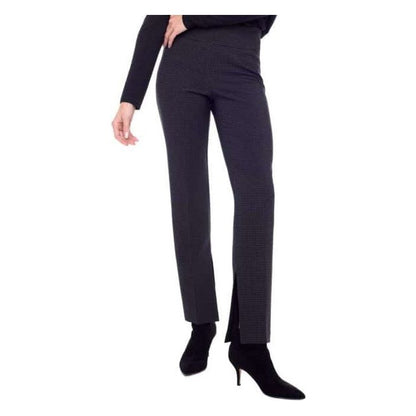 Pincheck Palermo Side Slit Full Length Pant