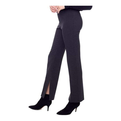 Pincheck Palermo Side Slit Full Length Pant
