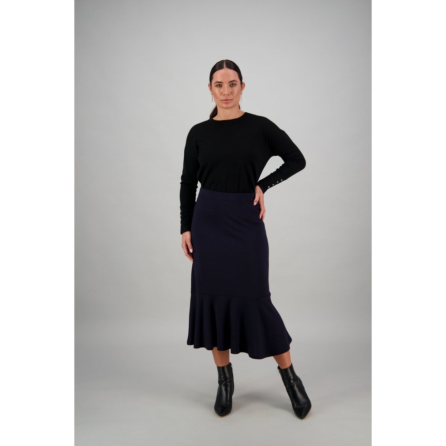 Merino Pull On Skirt