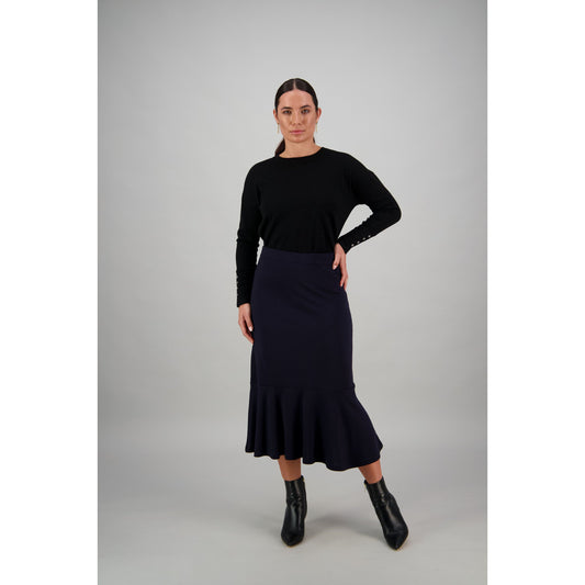 Merino Pull On Skirt