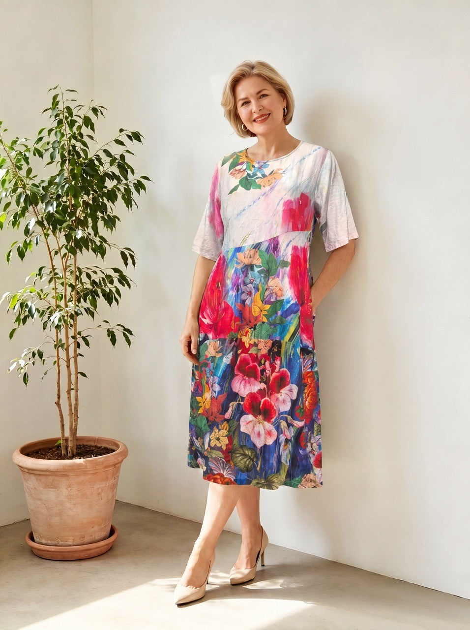 Tiered Cotton Dress 2611