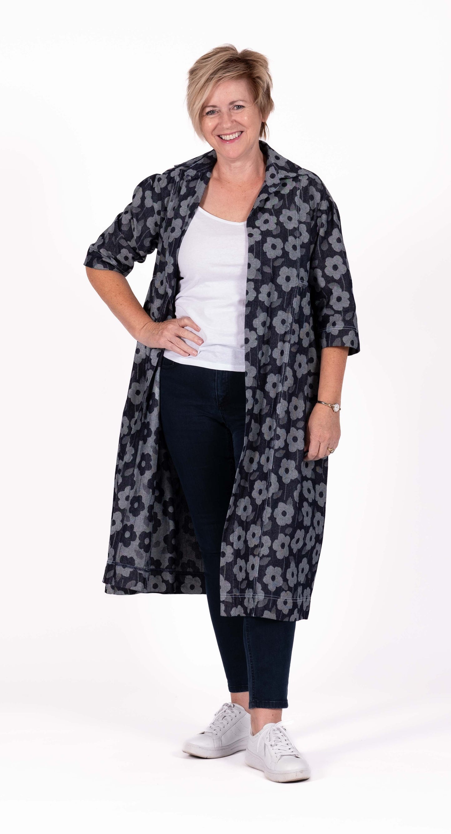 Denim Daisy Truffle Coat JS26-17
