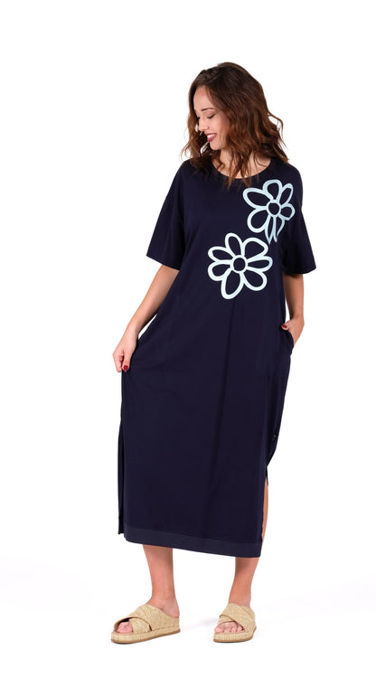 Navy Flower Evie Dress JS26-18