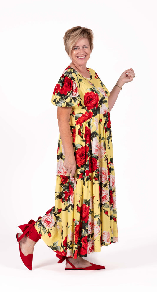 Sunlight Rose Tiered Dress JS26-27