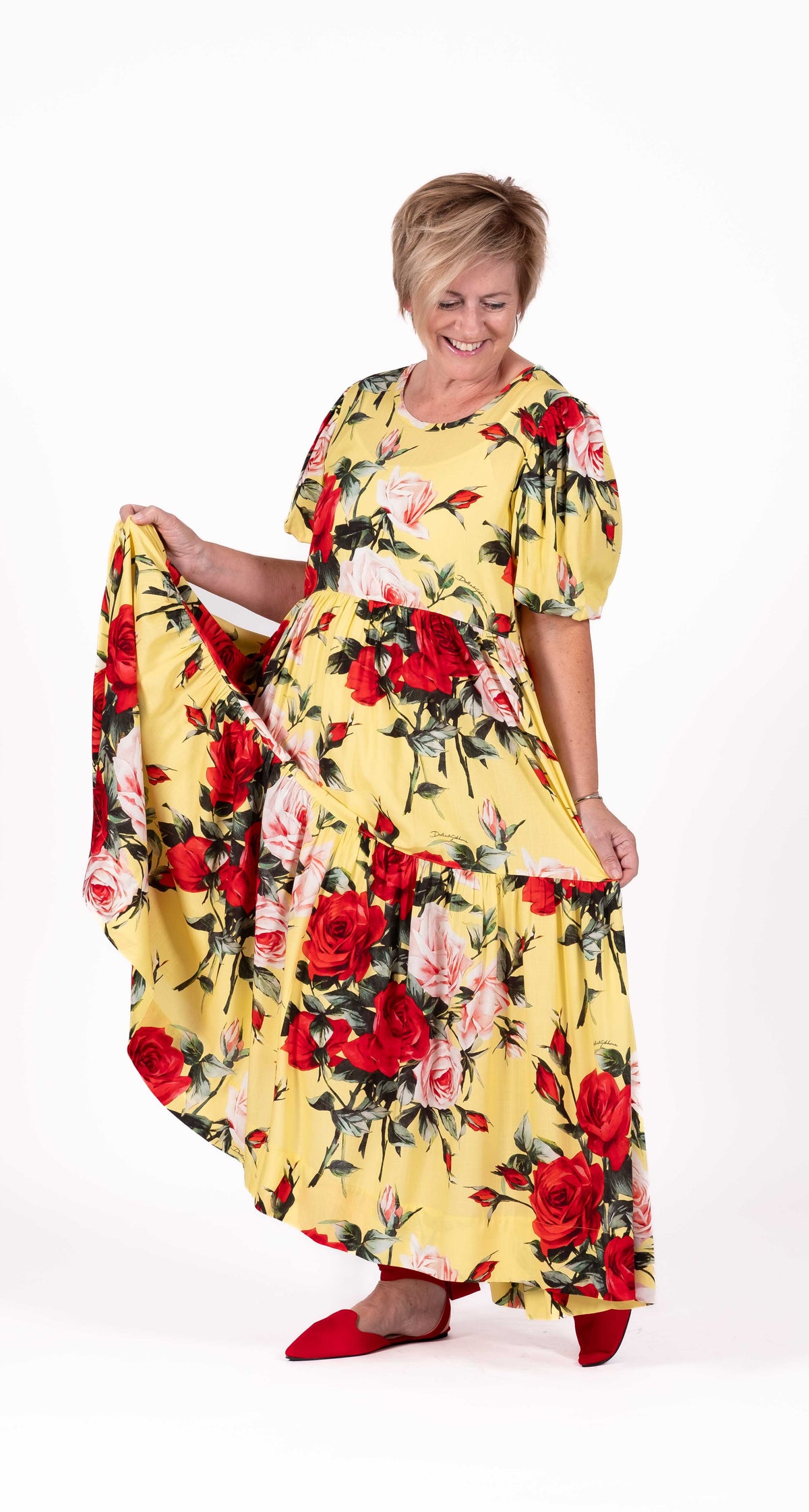 Sunlight Rose Tiered Dress JS26-27