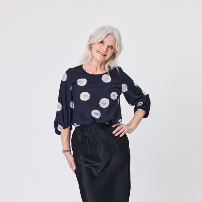 Annette Black Dot Top LTD306