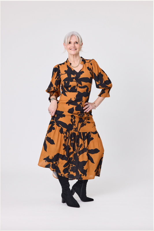 April Toffee Print Dress LTD