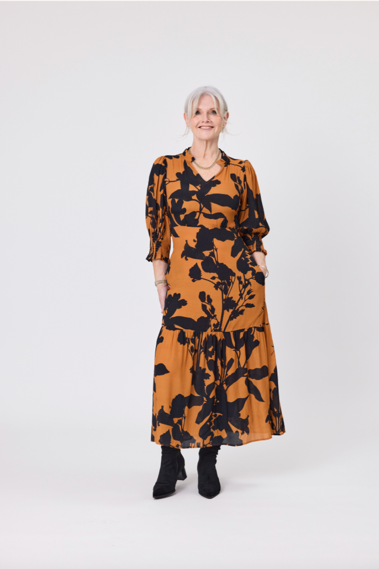 April Toffee Print Dress LTD