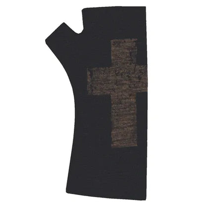 Black Print Fingerless Gloves