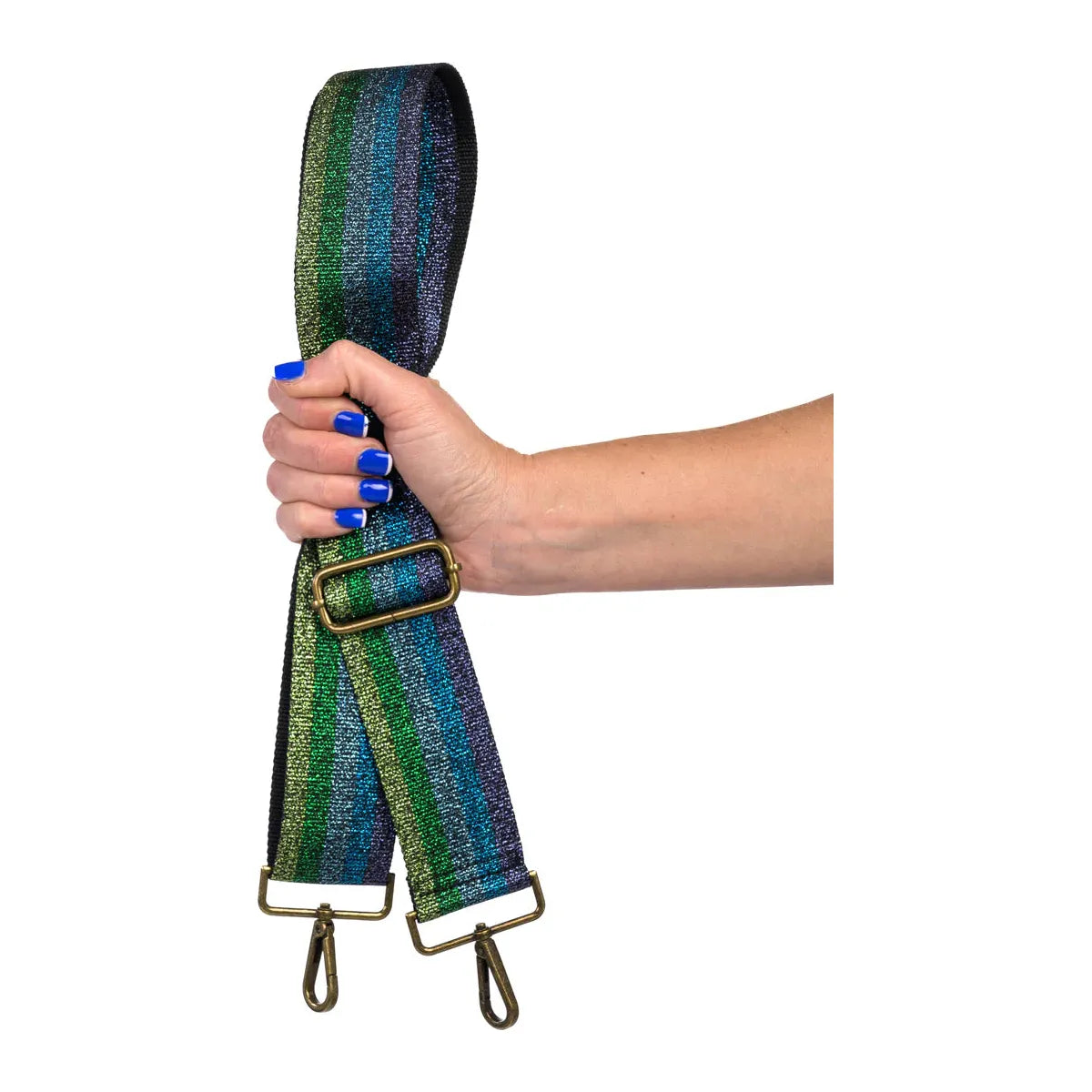 Multi Rainbow Metallic Bagstrap Wide