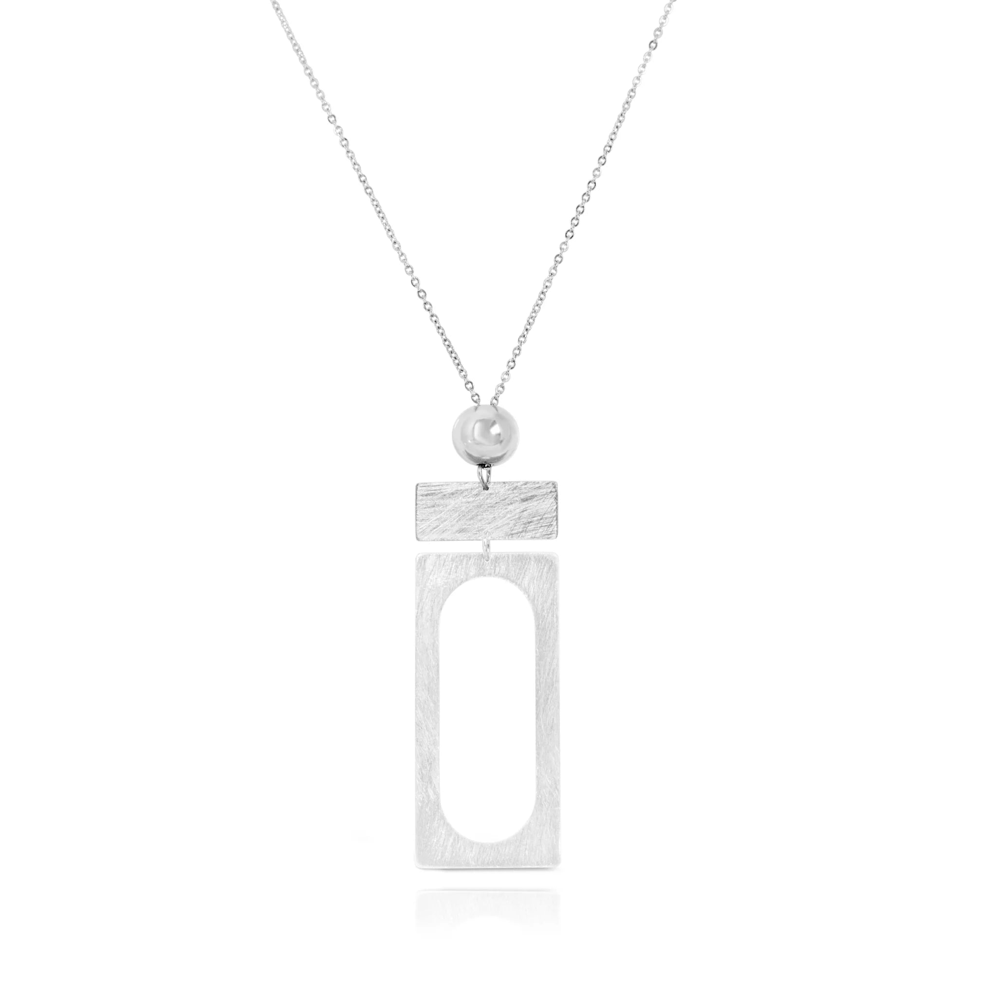 CARRE SILVER NECKLACE