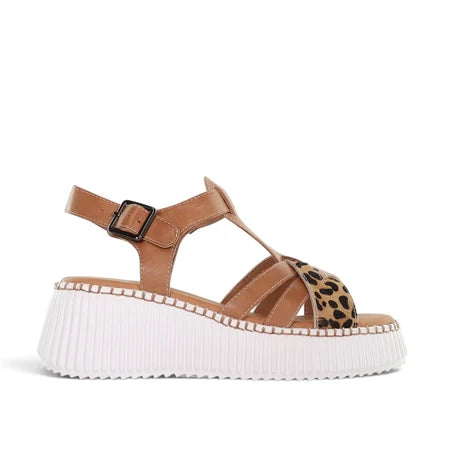 Capri Tan Leopard Sandal