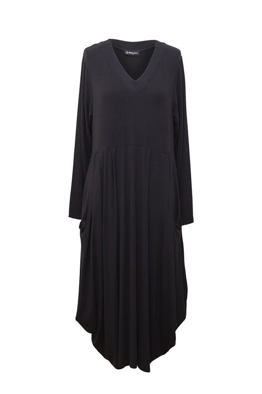 Plain Black Carly Dress D1600PLA
