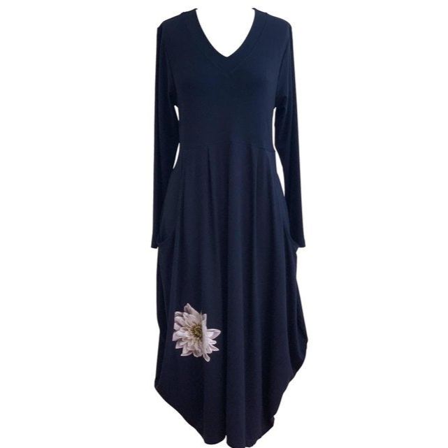 Carly Dress w Cream Flower