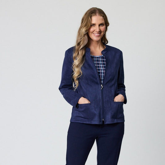 Naomi Suedette Jacket Navy