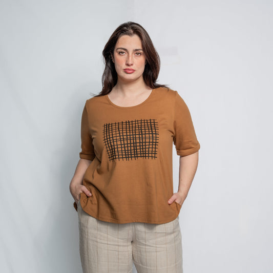 Walnut Gauze Tee SB-244