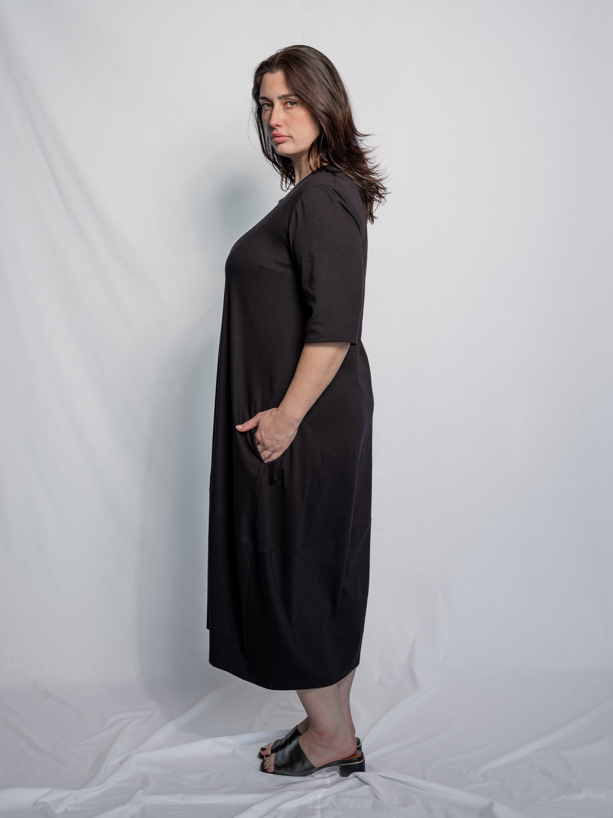 Black Urban Knit Dress SB-208
