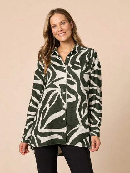 Lyon Khaki Print Jacket C49201
