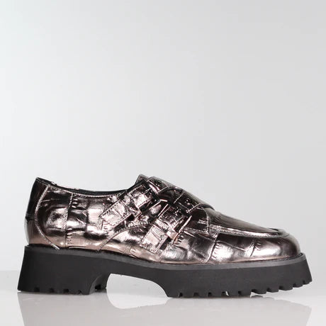 Minx Ella Pewter Croc Emboss Shoe