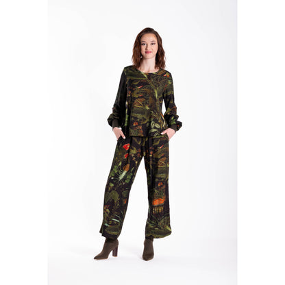Brie Pants Green Foliage JW26-18
