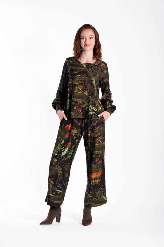 Brie Pants Green Foliage JW26-18