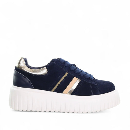 Minx Navy Suede Flux Sneaker