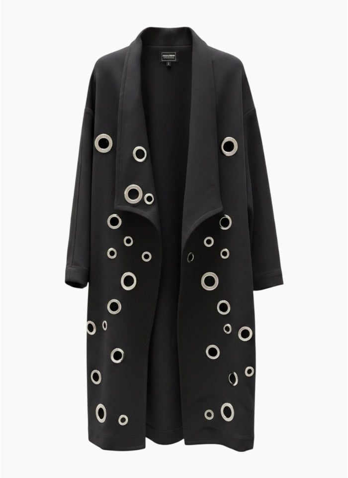 Rome Black D Rings Coat GH128