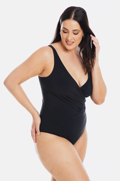 TOGS Black Surplice Onepiece