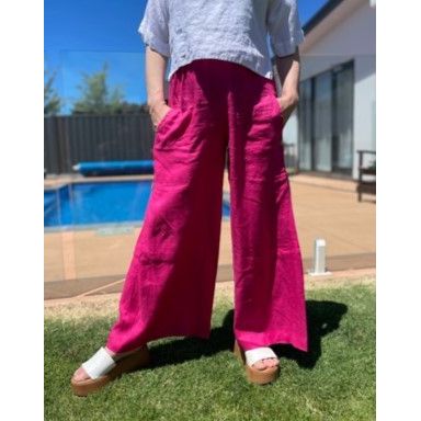 Angel Lace Wide Linen Pants