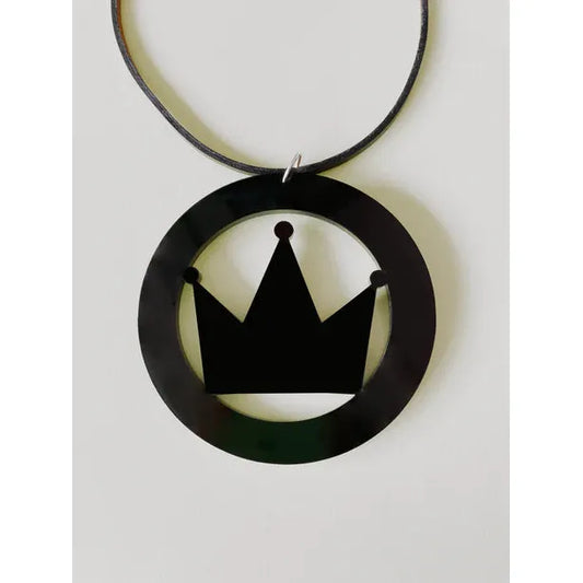 Circle Crown Cutout Perspex Pendant