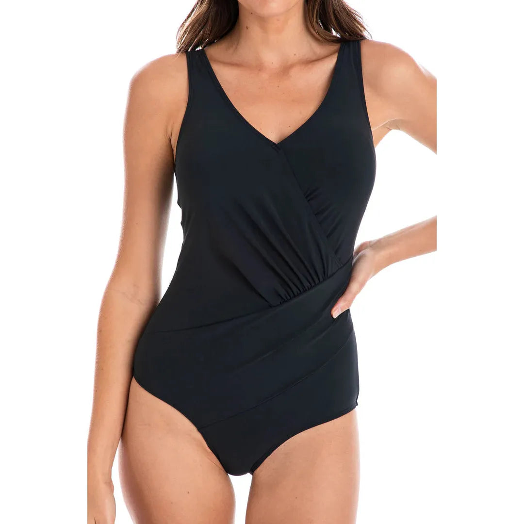 TOGS Black Surplice Onepiece