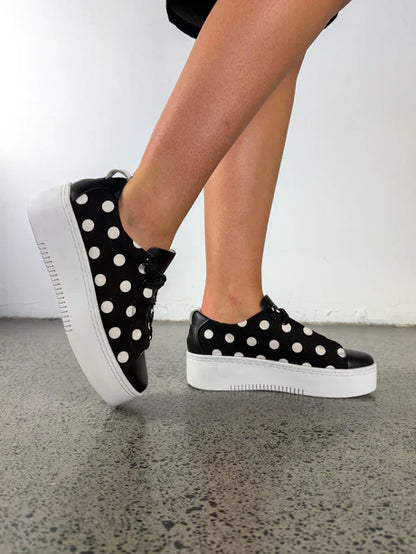 Minx Kerri Black/White Spot Sneaker