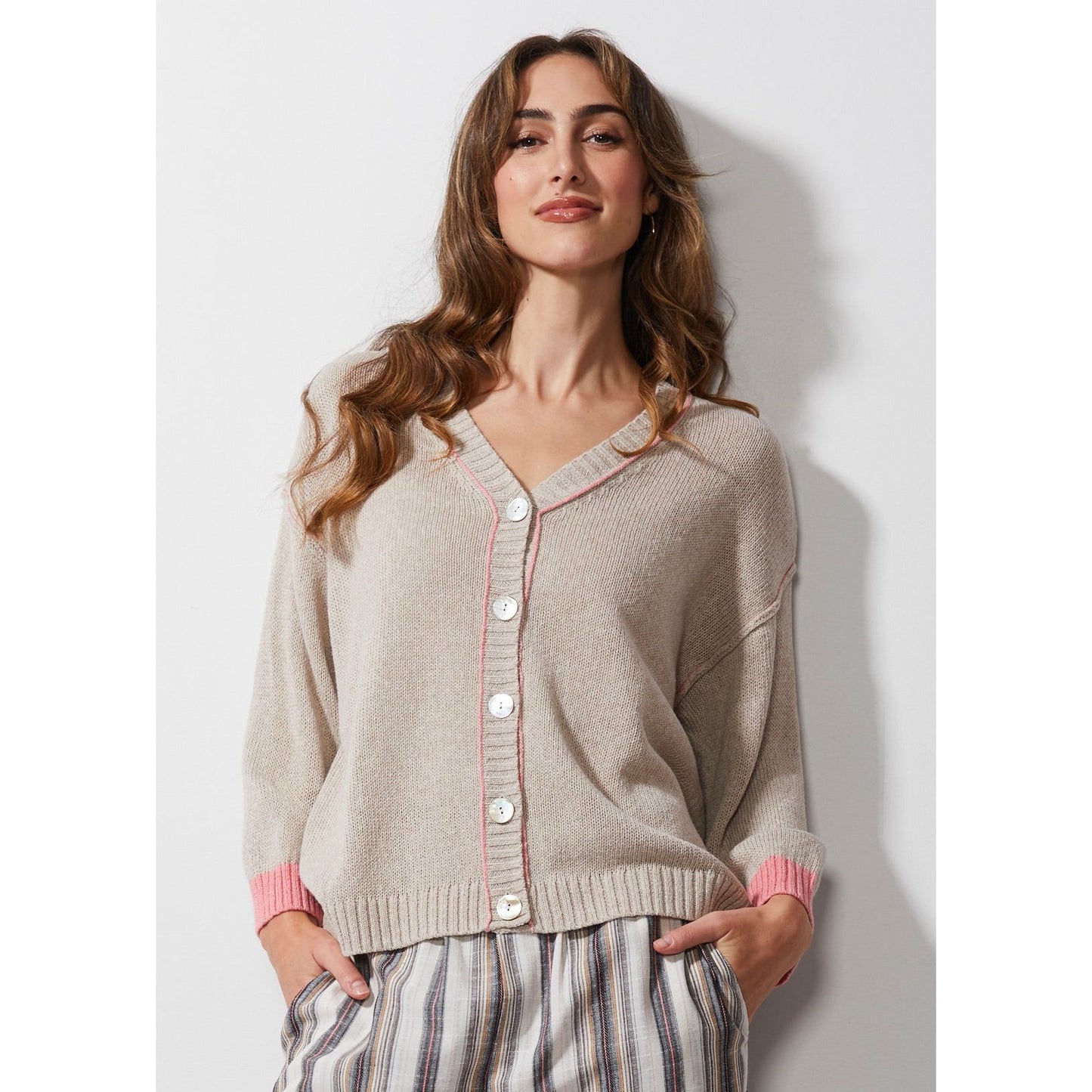 LD & Co Chunky Linen Cardi LC6661