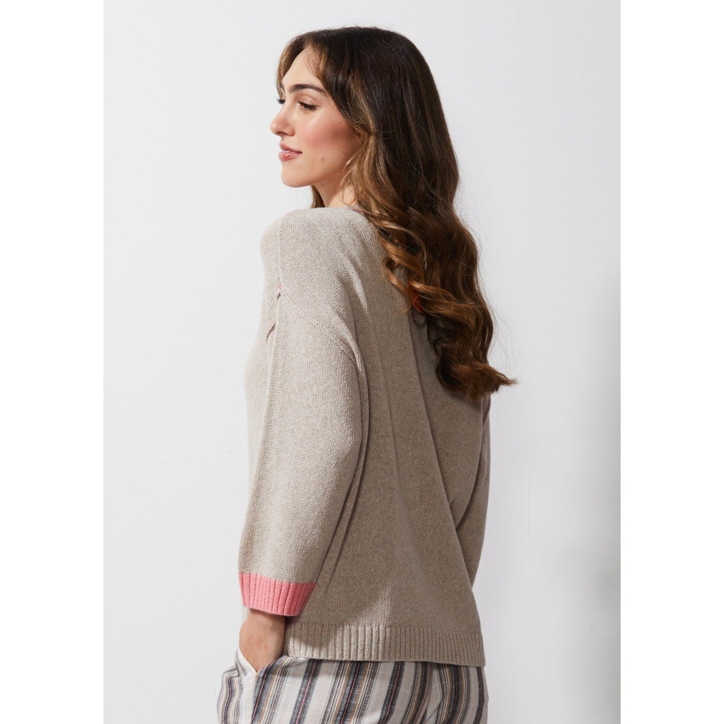 LD & Co Chunky Linen Cardi LC6661