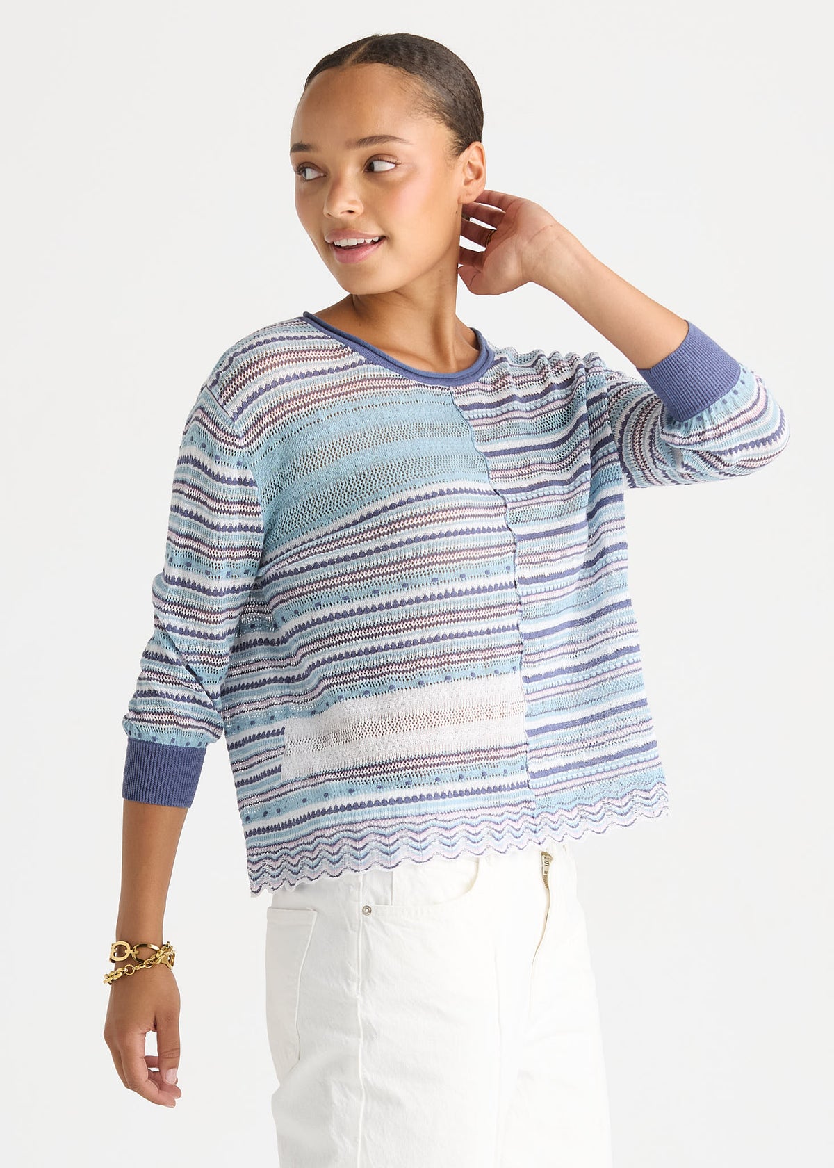 Mixed Lace Top LC8871