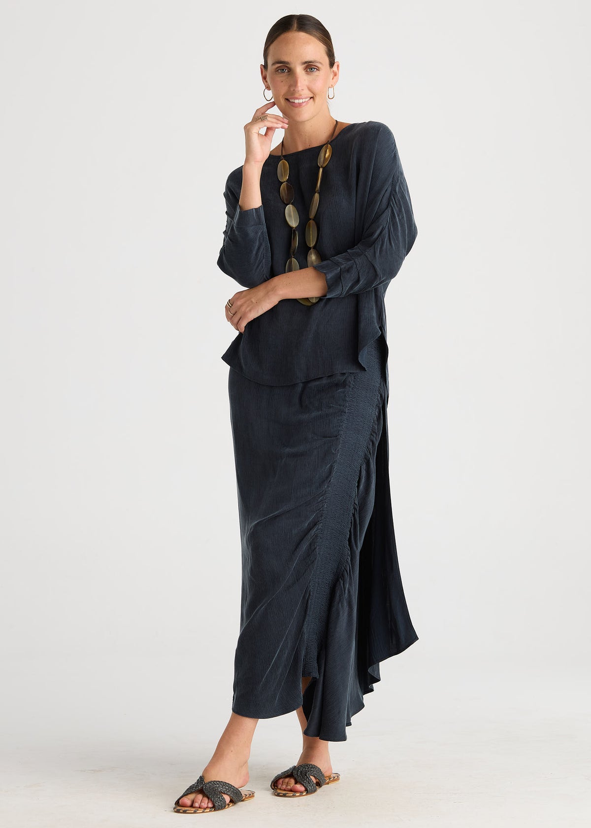 Shirred Angled Skirt LC8883