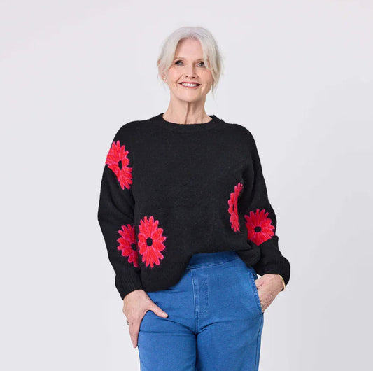 Gilda Black Wool Knit Jumper LTD361