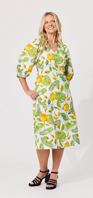 Nika Lemon Tree Print Dress LTD444