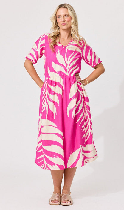 Marissa Floral Fuchsia Dress LTD450
