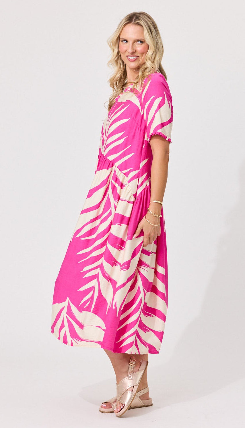 Marissa Floral Fuchsia Dress LTD450