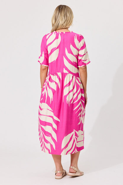 Marissa Floral Fuchsia Dress LTD450