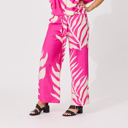 Marie Floral Fuchsia Pants LTD425