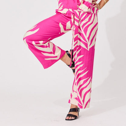 Marie Floral Fuchsia Pants LTD425
