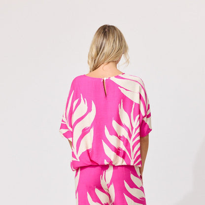 Alessa Floral Fuchsia Top LTD418